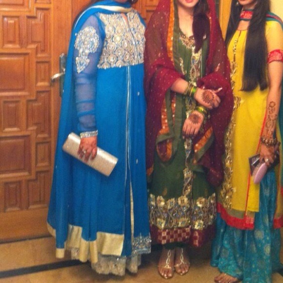 Pakistani neon party gown !!!!