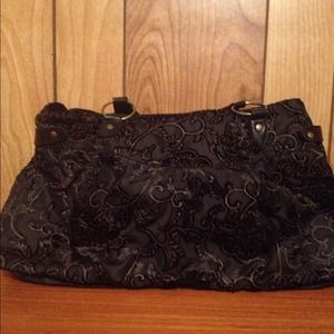 Black velvet purse