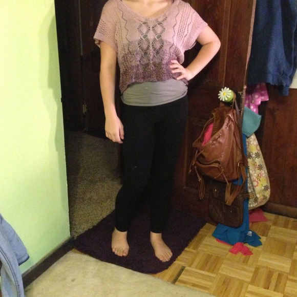 Knitted purple ombré effect top