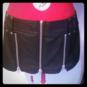 Lip Service Leather Mini Skirt Sz 5