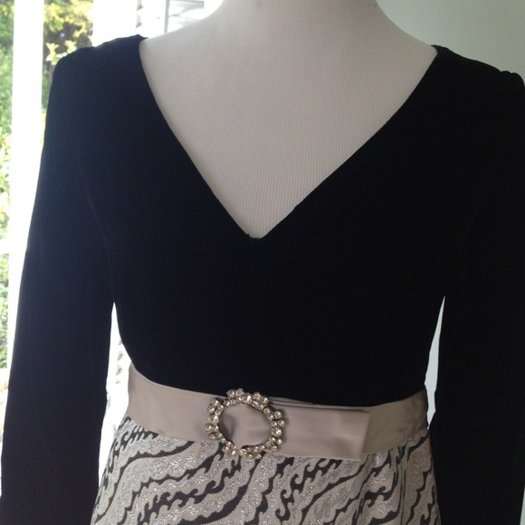 🎀Vintage🎀 1960's velvet and silver brocade  WOW - Picture 3 of 4