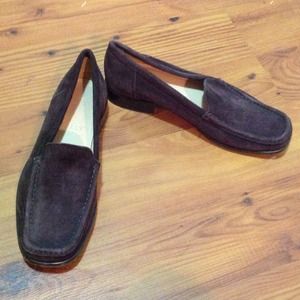Suede Bally loafers