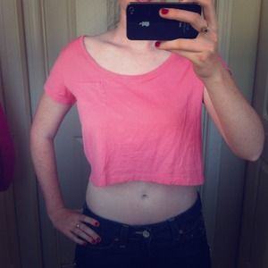 Adorable H&M Coral Crop Top Size XS