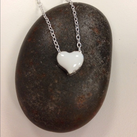 Fashion jewelry cutie heart necklace (white)