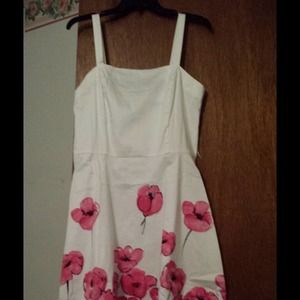 White dress with flowers