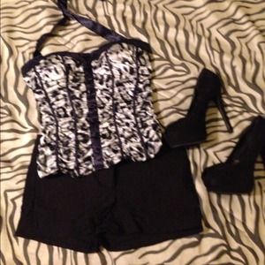 Corset halter top bl