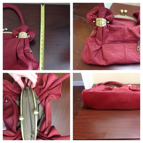 Red Leather Handbag - Picture 2 of 2