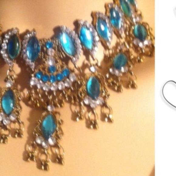 ⏬Reduced⏬Light Blue Rhinestones Statement Set🎉 - Picture 4 of 4