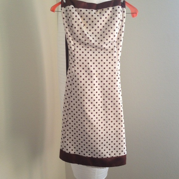 Brown polka dot dress