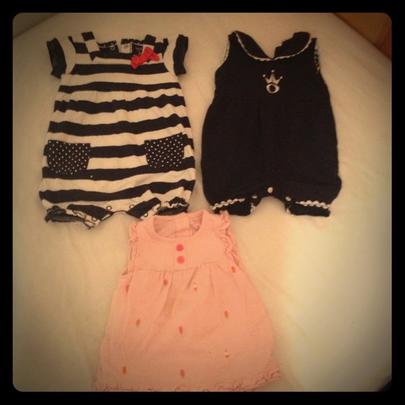 Baby girls 6 months romper bundle