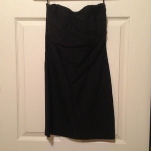Black tube top dress