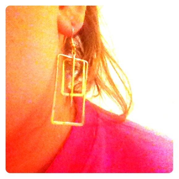 Gold multi square earrings!