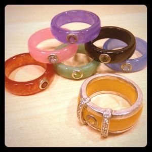 Must go!!! Interchangeable Jade and Gemstone Rings