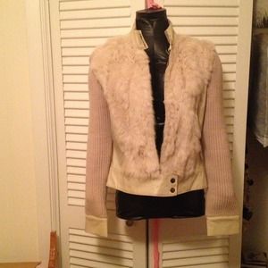 Rabbit Fur Zip Jacket / Sweater