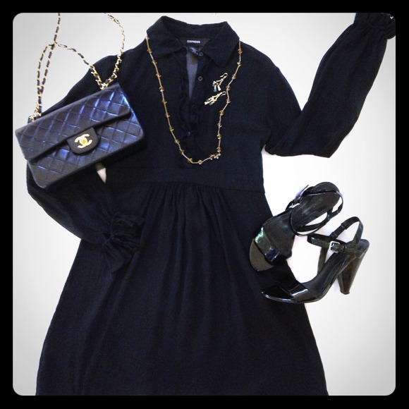 Express Dresses & Skirts - 🌟Reduced🌟Black silk dress