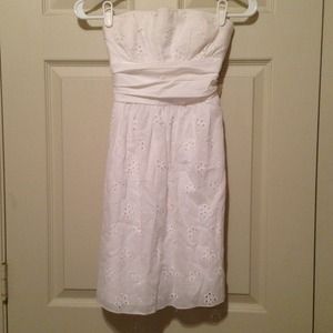 Beautiful strapless white dress