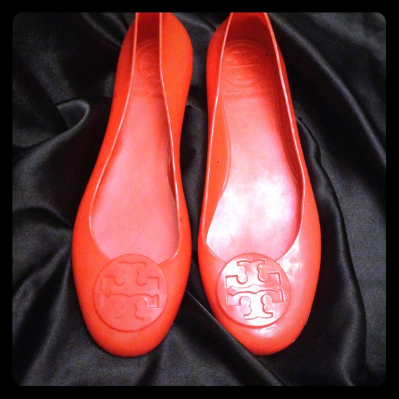 Orange jelly Tory Burch flats