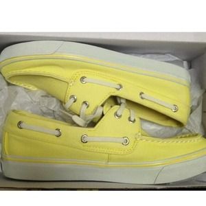 Yellow Sperry Canvas Top-sider