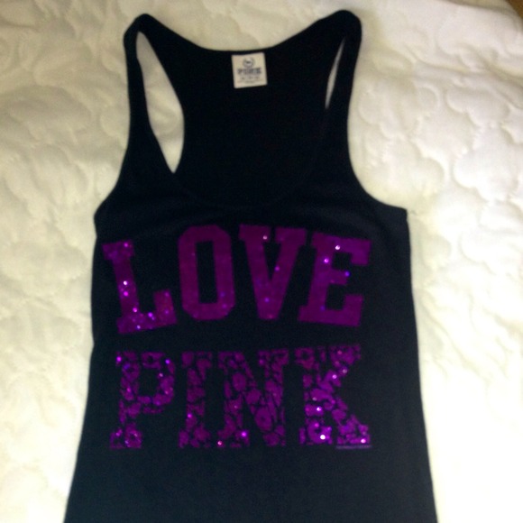 🌟SOLD🌟Victoria's Secret PINK glitter racerback
