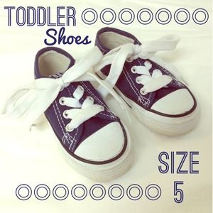 CUTE! Toddler Chuck Taylor Style Sneakers - Size 5
