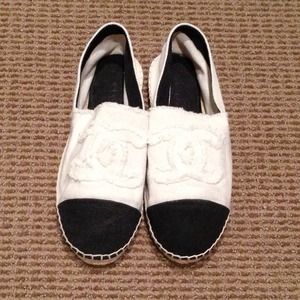 Cream & Black Espadrilles