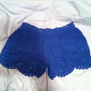 🚫🚫🚫SOLD🚫🚫🚫Blue crochet shorts