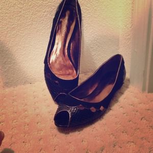 BCBGmaxazria peep toe flats