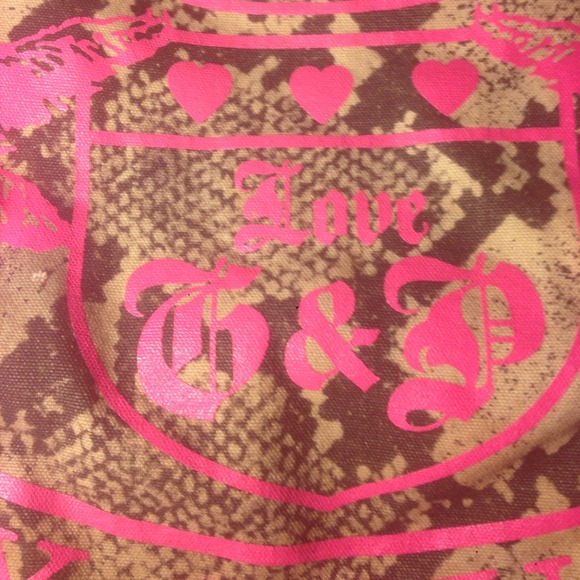 Authentic juicy couture snake print canvas tote - Picture 3 of 4
