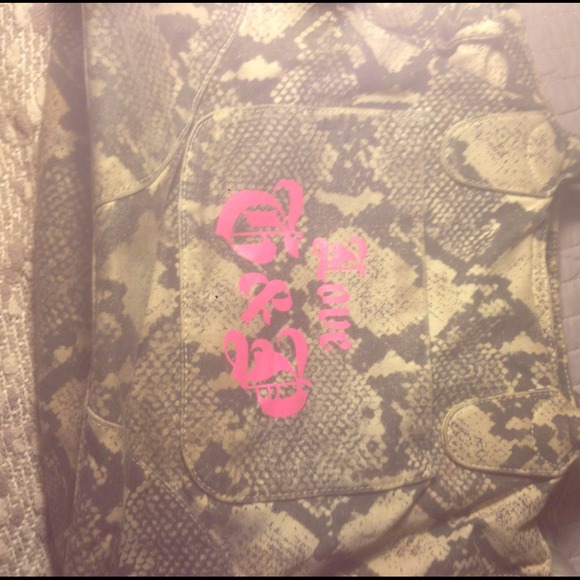 Authentic juicy couture snake print canvas tote - Picture 4 of 4