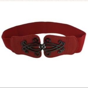 Red Victorian-Esque Cinch Belt 🆕