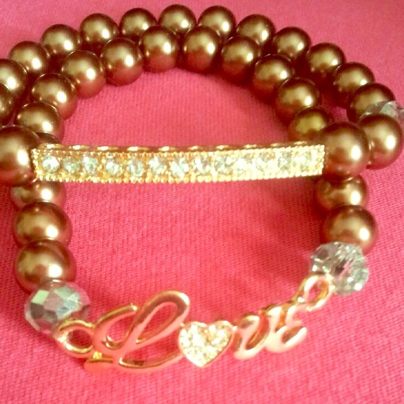 Custom bling bracelet set