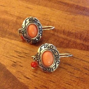 Dainty earrings and pendant .And wallet