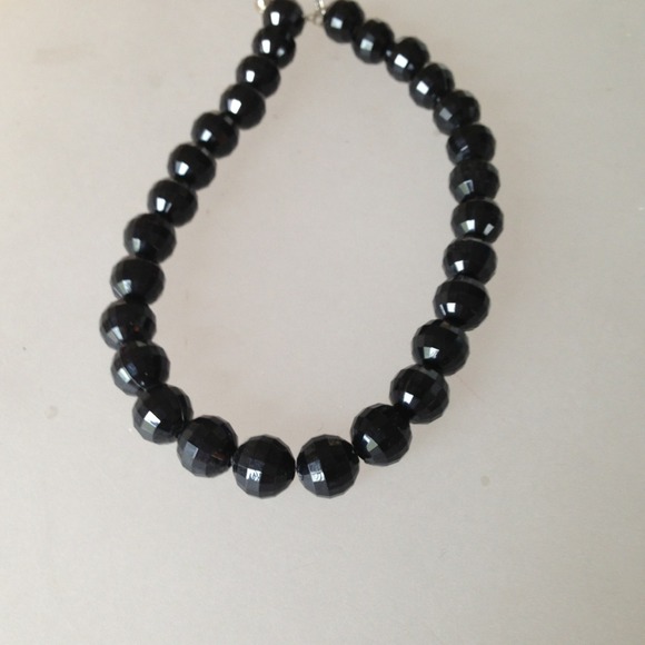 Black bead necklace
