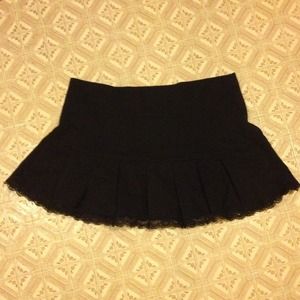 Black mini skirt
