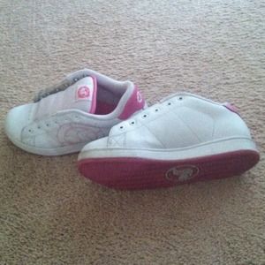 Cute white and pink DVS sneakers