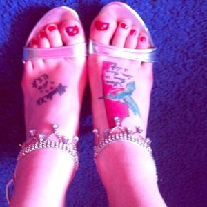 Brand new pulse silver high heels