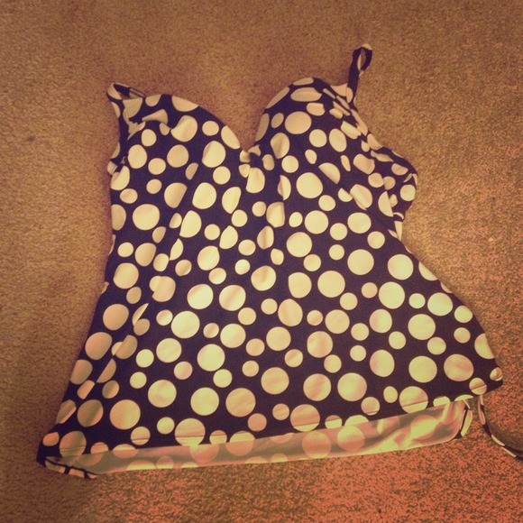 Black and white polka dot Tankini