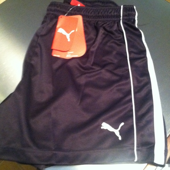 Black puma shorts