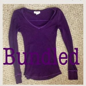☔️Long sleeve ☔️purple shirt☔️BUNdlED☔️
