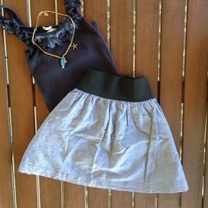 ⭕️sold bundle High waisted skirt llight blue