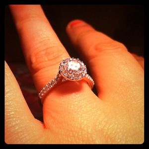 Kohls premium Swarovski engagement ring.