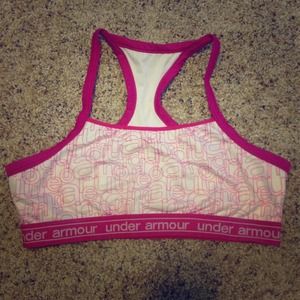 Pink Under Armour Sports Bra