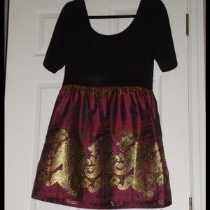 Dress with gold detail