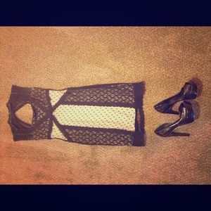 Maggie London dress/ Jessica Simpson shoes