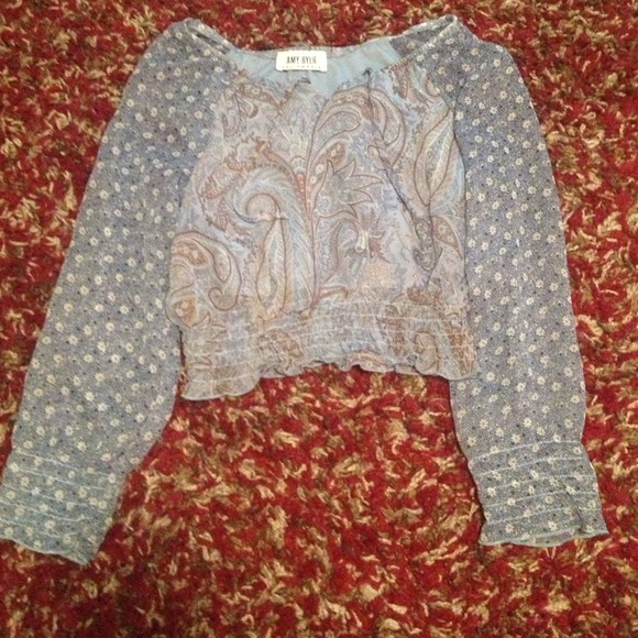 Long Sleeve Crop Top Size S