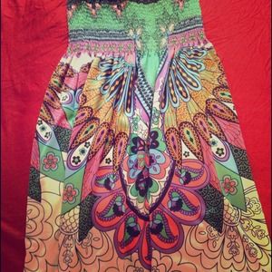Colorful print dress
