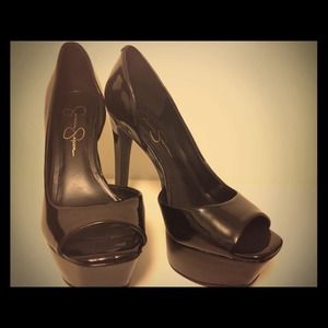 Jessica Simpson peep toe pumps