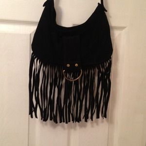 HOBO CHIC BLACK FRINGE BAG