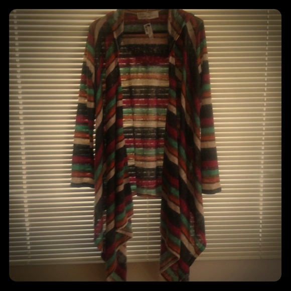 ⚡REDUCED⚡Multi-Stripe Hoody Wrap by Vintage Havana - Picture 1 of 4