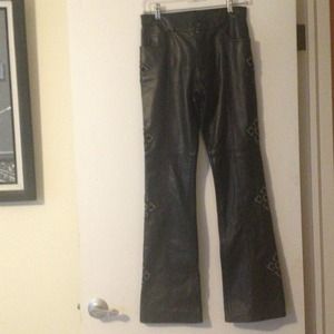 Bebe leather pants with studs